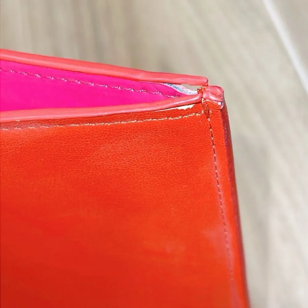 Kate Spade New York Laptop Sleeve Case Holder Protector Red/Orange Pink Interior